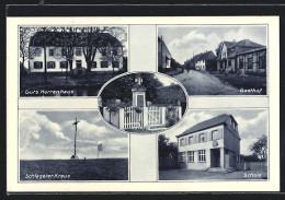 AK Tauhardt, Gasthof, Schule, Schlageter Kreuz  - Andere & Zonder Classificatie