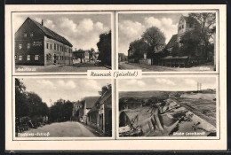 AK Neumark, Gasthaus Thuringia, Grube Leonhardt, Kirche, Dorfplatz-Schloss  - Mines