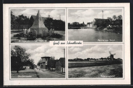 AK Schnellroda, Partie Am Teich, Kriegerdenkmal 1914-18, Dorfstrasse  - Altri & Non Classificati