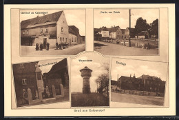 AK Calzendorf, Gasthof Zu Calzendorf, Wasserturm, Dorflage  - Other & Unclassified