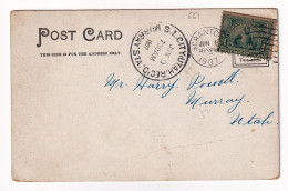 Post Card 1907 SCRANTON Pennsylvania USA Murray Utah Stamp Captain John Smith One Cent - Cartas & Documentos