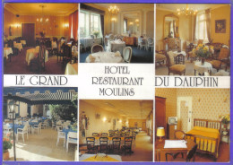 Carte Postale 03. Moulins  Hotel Restaurant  Le Grand Dauphin  Très Beau Plan - Moulins