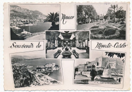 CPSM Dentelée 10.5 X 15 Monaco (19) Souvenir De MONACO Et MONTE CARLO - Mehransichten, Panoramakarten