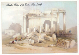 CPSM / CPM 10.5 X 15 Liban BAALBEK Portion Of The Eastern Portico Lithograph By David Roberts (1839) Portique Oriental - Líbano