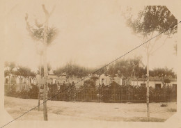 1891 Photo Afrique Algérie Place De L'église Jardin école Djelfa Souvenir Mission Géodésique Militaire Boulard Gentil - Antiche (ante 1900)