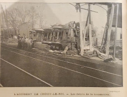 1900 ACCIDENT DE TRAIN À LA GARE DE CHOISY-LE-ROI - Revue " SOLEIL DU DIMANCHE " - 1900 - 1949