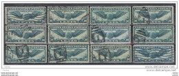 U.S.A.:  1939  AIR  MAIL  TRANS-ATLANTIC  -  30 C. USED  STAMPS  -  REP. 12  EXEMPLARY  -  YV/TELL. 25 - 1a. 1918-1940 Used