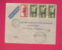Lettre Par Avion De 1939 Pour La France - YT N° 118 Et 124 En Paire + 1 - Cartas & Documentos