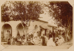 1891 Photo Afrique Algérie Marché Galettes Et Dattes à Djelfa Souvenir Mission Géodésique Militaire Boulard Gentil - Old (before 1900)