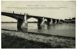 Gigny Sur Saône - Le Pont (inauguré Le 28 Juin 1865) Circulé 1920, Sous Enveloppe - Otros & Sin Clasificación