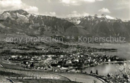 13191947 Vevey VD Vue Generale Et Les Rochers De Naye Vevey VD - Other & Unclassified