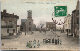 69 SAINT VERAND - La Place, L'eglise Et La Poste  - Sonstige & Ohne Zuordnung