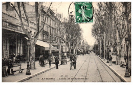 84 AVIGNON - Perspective Cours La Rue De La Republique  - Avignon