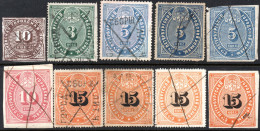 3123 10 USED MUNICIPAL REVENUES LOT,M SOME FAULTS - Steuermarken