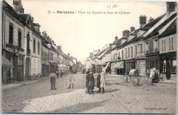 51 DORMANS - La Place Du Marche Et Rue De Chalons  - Dormans
