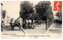 89 VILLENEUVE LA GUYARD - La Fontaine Regnoul Et Av De La Gare  - Villeneuve-la-Guyard