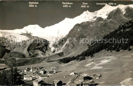 13191339 Saas-Fee Fee Gletscher Alphubel Taeschhorn Dom Lenzspitze Saas-Fee - Other & Unclassified