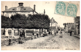 89 GISY LES NOBLES - Place De La Mairie Et Route De Sens  - Otros & Sin Clasificación