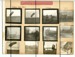 56 PHOTOGRAPHIES .Militaire. YPRES. Tranchées, Ballon Cerf Volant , Canon 120 , Aviateur, Guerre 1914/15 - Guerra, Militari
