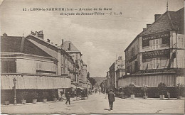 X123140 JURA LONS LE SAUNIER AVENUE DE LA GARE ET LYCEE DE JEUNES FILLES HOTEL DU JURA ET TERMINUS - Lons Le Saunier