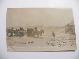 A548 . CPA. RUSSIE. St.Petersbourg. Place De L'Université.Inondation.Carte Photo. Beau Plan Animé. écrite & Voyagée 1903 - Russie