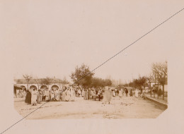 1891 Photo Afrique Algérie Rue M'zab Marché à Djelfa Souvenir Mission Géodésique Militaire Boulard Gentil - Oud (voor 1900)