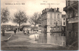 49 ANGERS - Crue De 1904, Place Moliere Et Quai. - Angers