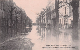 Villeneuce Saint Georges - Inondation - Janvier 1910  - Avenue Carnot - CPA°J - Villeneuve Saint Georges