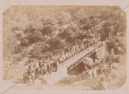 1891 Photo Afrique Algérie Section Spéciale En Tournée Souvenir Mission Géodésique Militaire Boulard Gentil - Antiche (ante 1900)