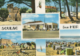 33 N° 25317. Soulac Sur Mer . Vue D Ensemble. Hotel Restaurant De La Gare. Carte Postale Photo. Cpsm . - Soulac-sur-Mer