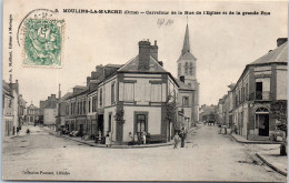 61 MOULINS LA MARCHE - Carrefour De La Rue De L'eglise Et Grande Rue. - Moulins La Marche