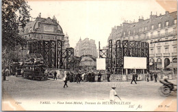 75 PARIS - Travaux Du Metropolitain Place Saint Michel - Other & Unclassified