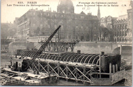 75 PARIS - Foncage Du Caisson Central Du Metropolitain  - Other & Unclassified