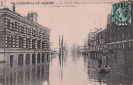 Villeneuce Saint Georges - Inondation - Janvier 1910  - La Gare   - CPA°J - Villeneuve Saint Georges