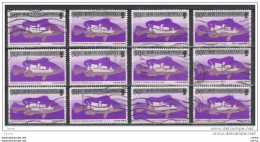 HONG-KONG:  1986  FISHING  BOAT  -  50 C. USED  STAMPS  -  REP.  12  EXEMPLARY  -  YV/TELL. 483 - Oblitérés