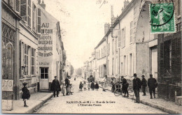 77 NANGIS - La Rue De La Gare, L'hotel Des Postes -  - Nangis