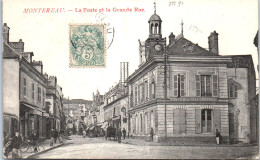 77 MONTEREAU - La Poste Et Vue De La Grande Rue -  - Montereau