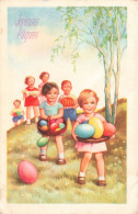 FETES - VOEUX - Joyeuses Pâques - Enfants - Animé - Colorisé - Carte Postale Ancienne - Pasen