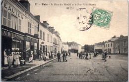 80 POIX - La Place Du Marche Et Le Pont Saint Martin -  - Poix-de-Picardie