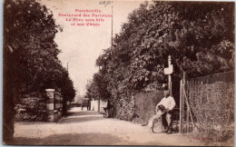 78 PORCHEVILLE - Bld Des Parisiens, Le Pere Sans Bile Et Son Chien - Porcheville