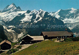 13162009 Grindelwald Restaurant Bergstation First Schreckhorn Fiescherhoerner Gr - Sonstige & Ohne Zuordnung