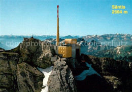 13161919 Saentis AR Bergstation PTT Fliegeraufnahme Saentis AR - Sonstige & Ohne Zuordnung
