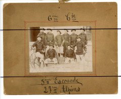 PHOTOGRAPHIE . Militaire. Soldats De La 6eme Compagnie 5eme Escouade 27 Chasseurs Alpins Qui Posent Pour La Photo - Guerra, Militari