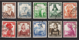 MiNr. 588-597 Gestempelt (0342) - Gebraucht