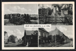 AK Graitschen A. D. Höhe, Schwedenhieb, Strassenpartie, Kriegerdenkmal 1914-18  - Autres & Non Classés