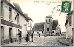 95 CHAUMONTEL - La Rue Principale Et L'eglise. - Altri & Non Classificati