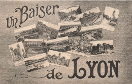FRANCE - Lyon - Un Baiser - Cathédrale - Statue - Monuments - Multi-vues - Carte Postale Ancienne - Andere & Zonder Classificatie