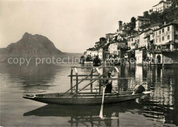 13156957 Gandria TI Boot Und Haeuser Am Lago Die Lugano Gandria TI - Sonstige & Ohne Zuordnung