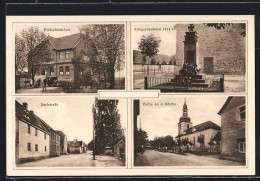 AK Allerstedt, Gasthaus Feldschlösschen Von Rudolf Lange, Kirche, Kriegerdenkmal 1914-18  - Altri & Non Classificati