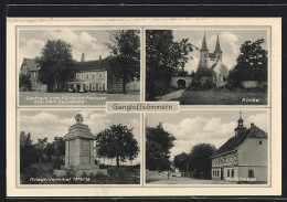 AK Gangloffsömmern, Gasthaus Zum König Von Preussen, Dorfstrasse, Kirche  - Sonstige & Ohne Zuordnung